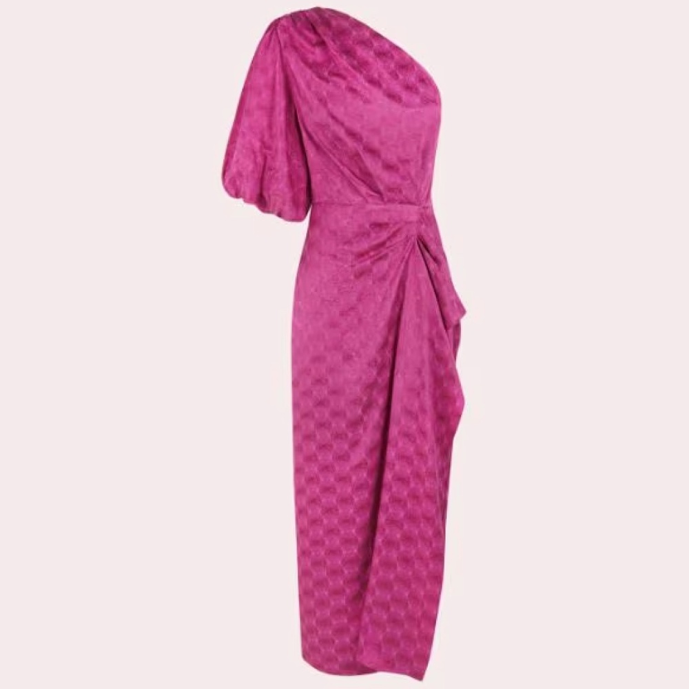 Massimo Dutti One-Sleeve Pink Dress